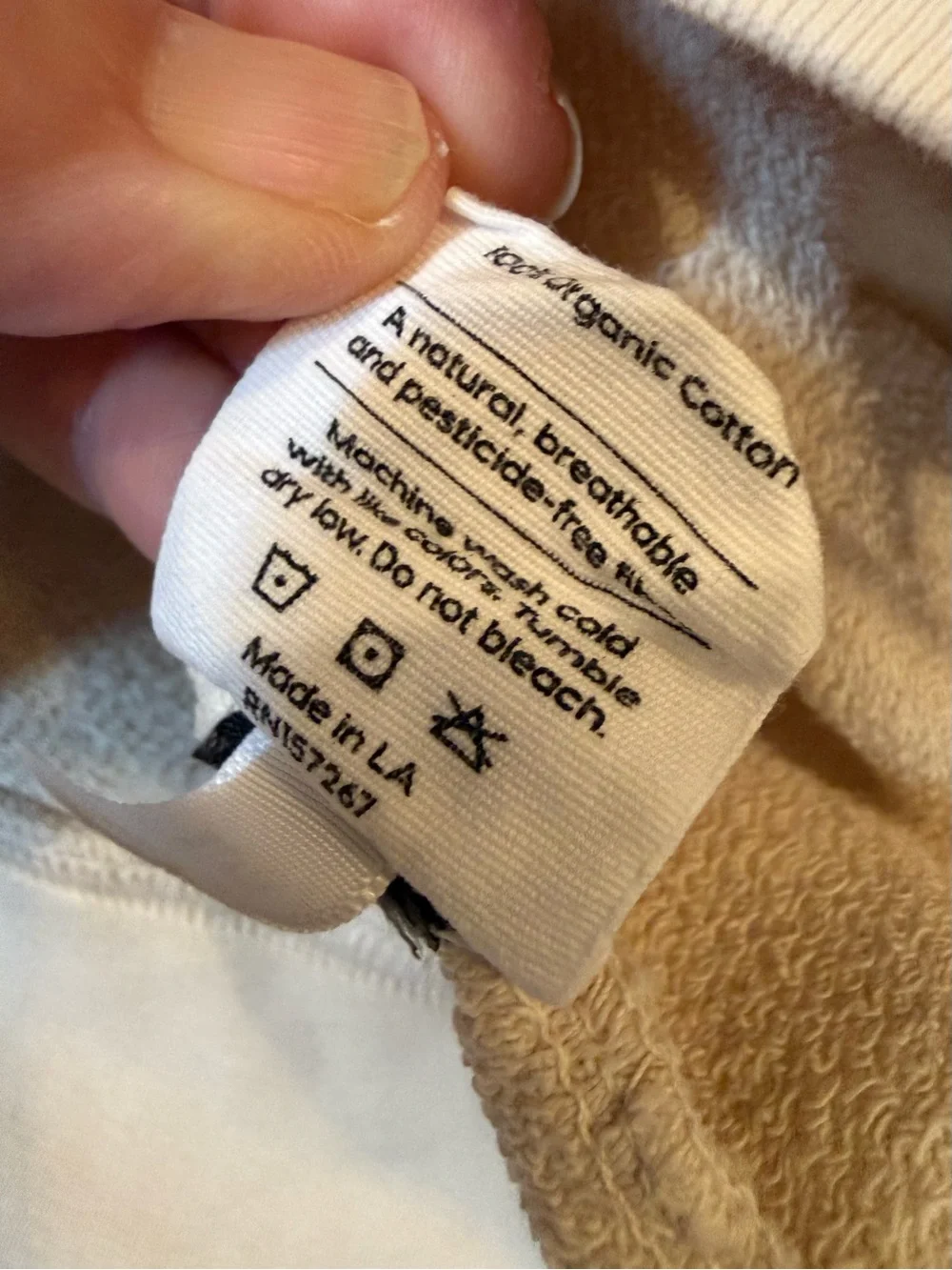 MATE the Label Neutral Cream Pullover Sweatshirt